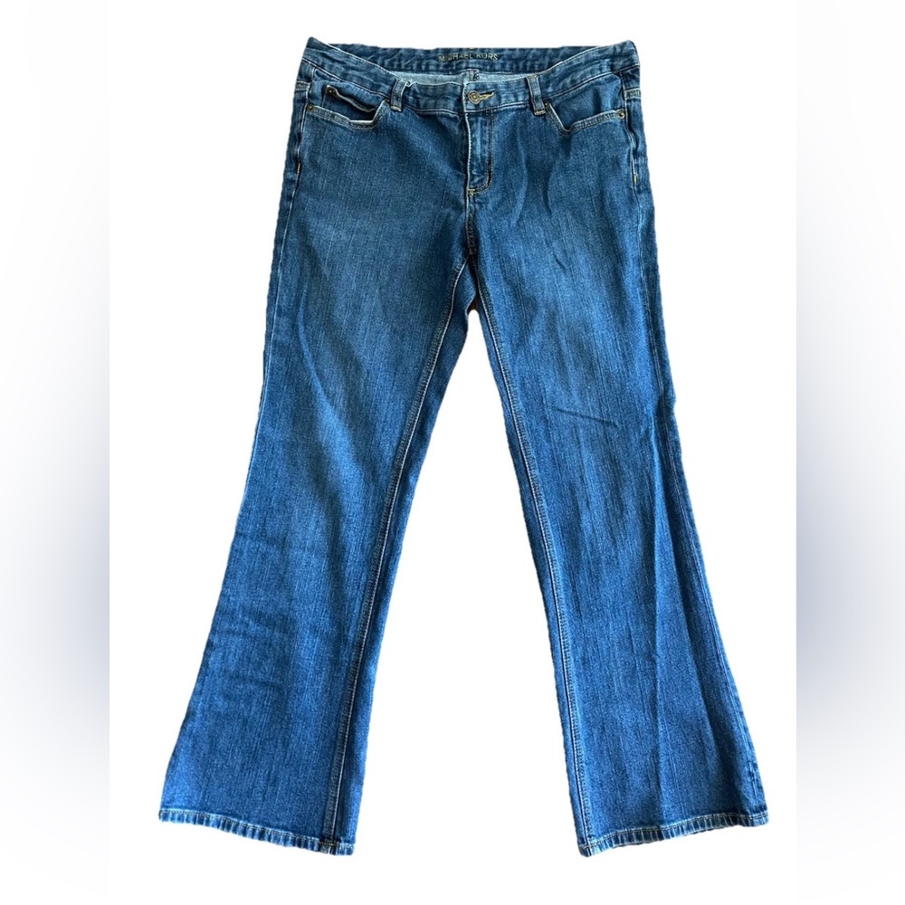 Michael Kors ladies size 12 bootcut medium wash denim jeans cotton stretch EUC